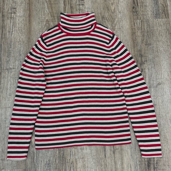 Kim Rogers Tops - Kim Rogers Striped Turtleneck